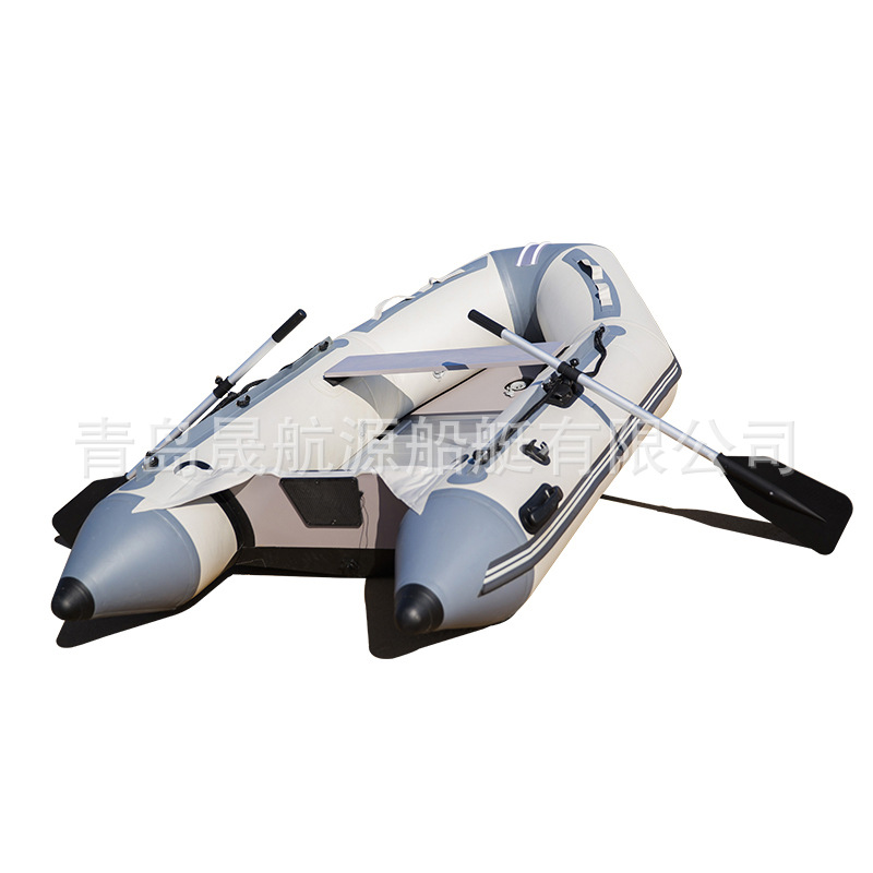 硬底防汛加厚4/5/6人充气钓鱼船路亚便携折叠皮划艇冲锋舟橡皮艇