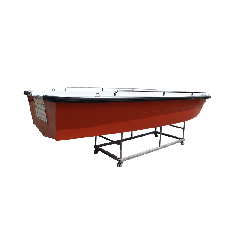 源头 4.0米玻璃钢冲锋舟防汛应急消防救生艇玻璃钢船硬底 游艇小型